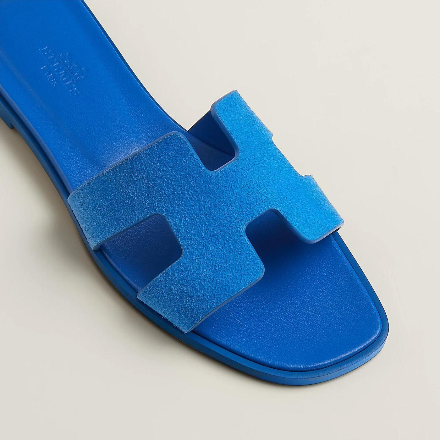 Sandales Hermès Oran Bleu Pacifique — vue 3