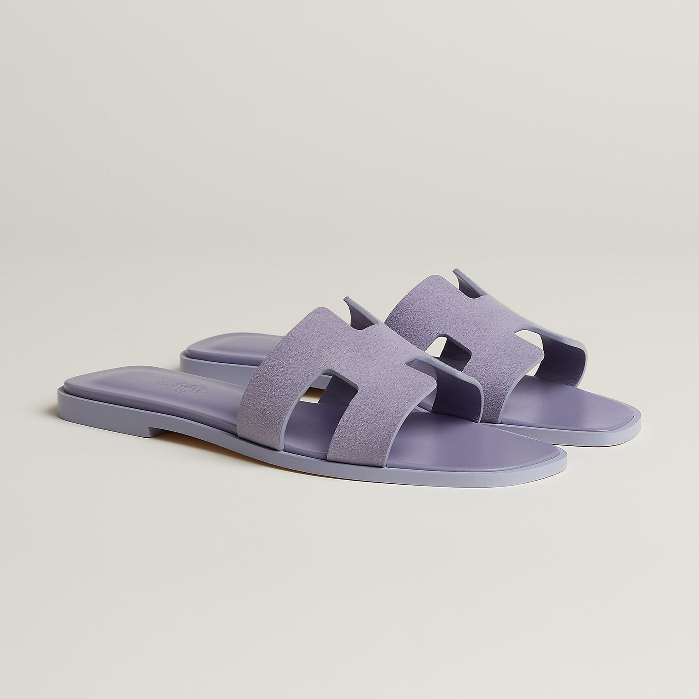 Sandales Hermès Oran Violet Glycine — vue 2