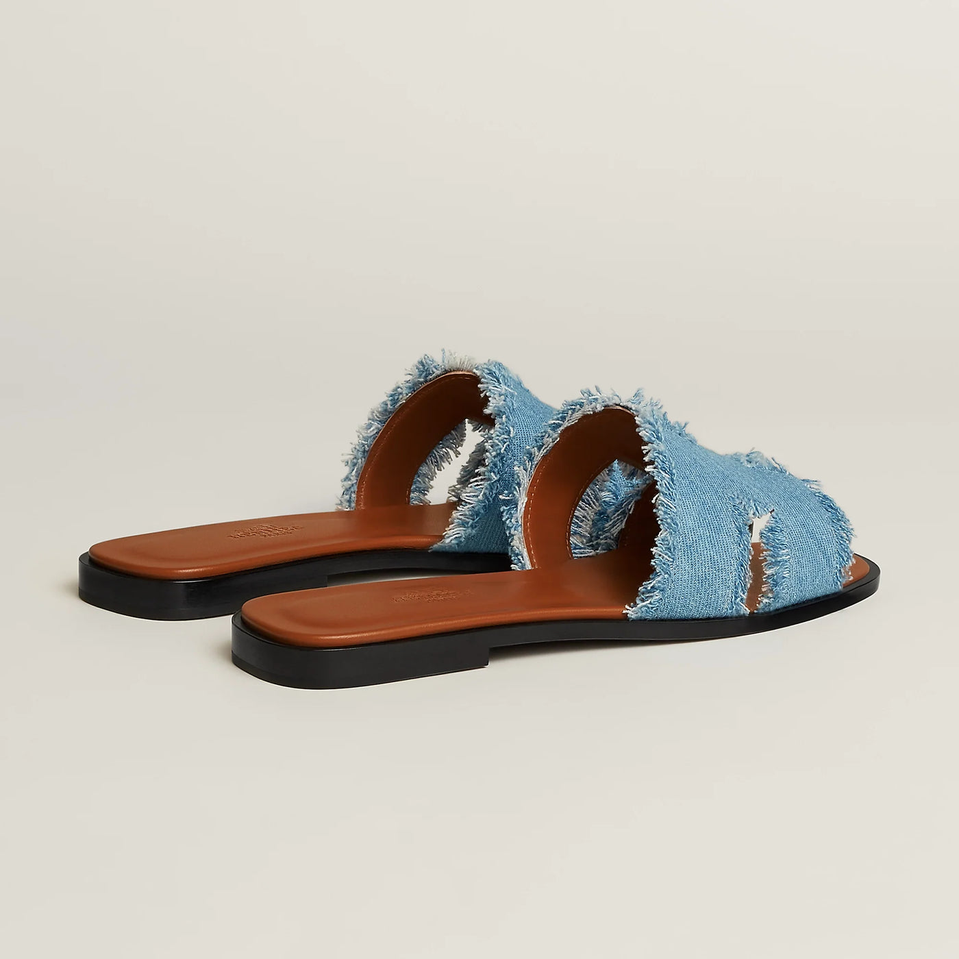 Sandales Hermès Oran Bleu Clair — vue 4
