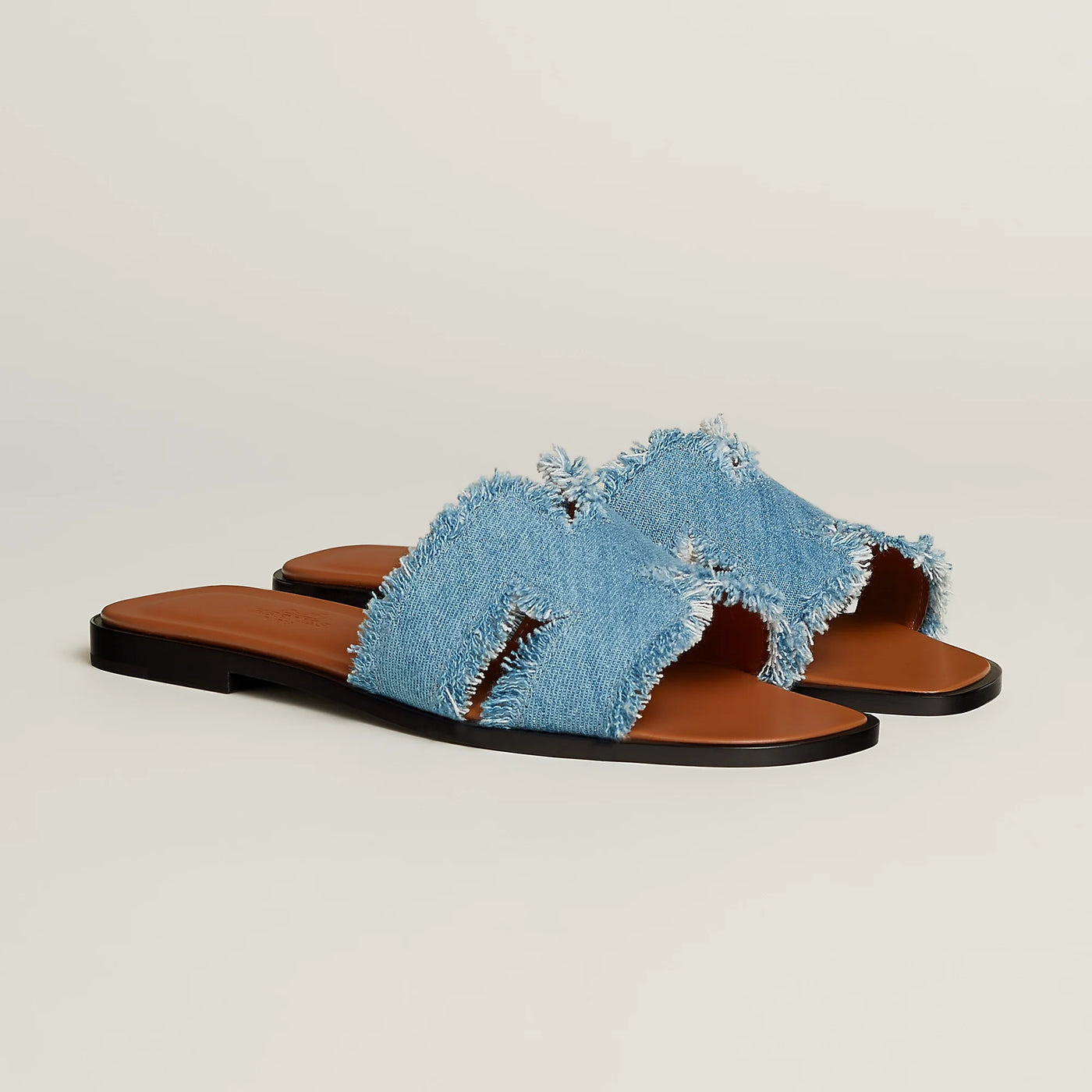 Sandales Hermès Oran Bleu Clair — vue 2