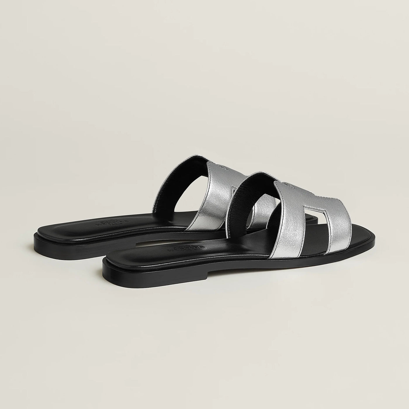 Sandales Hermès Oran Gris Argenté — vue 4