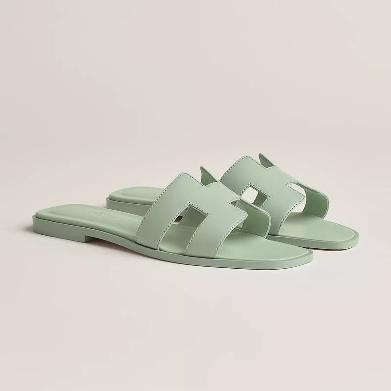 Sandales Hermès Oran Vert Pastel — vue 2