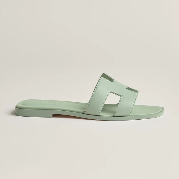 Sandales Hermès Oran Vert Pastel