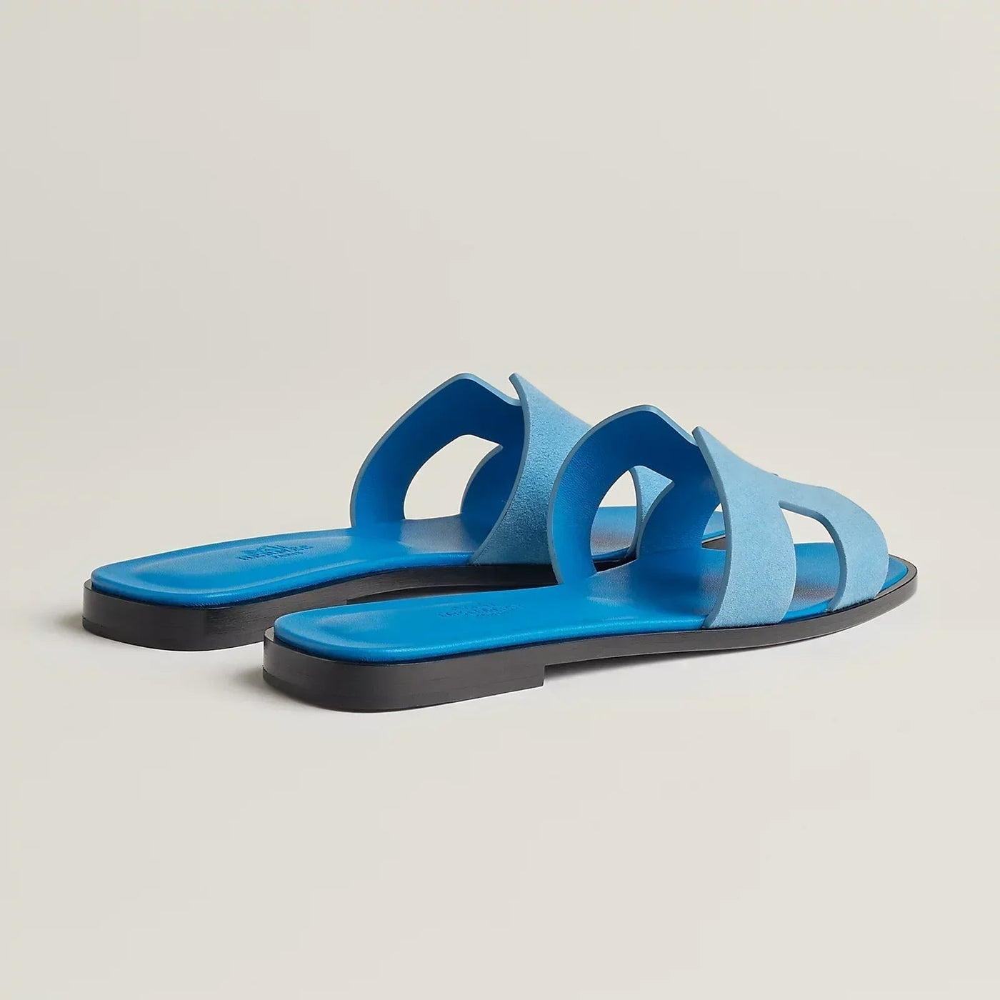 Sandales Hermès Oran Bleu Duo — vue 3