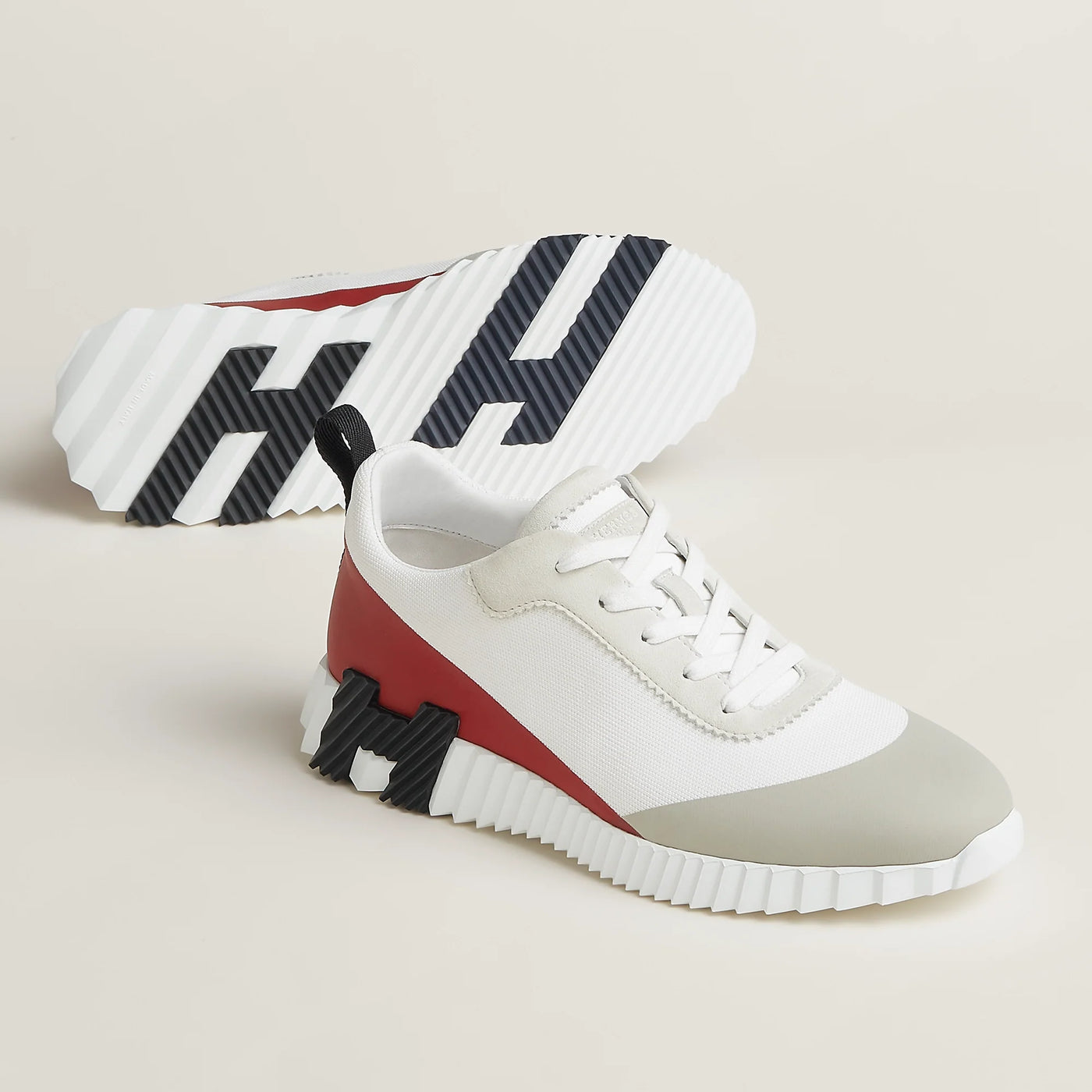 Baskets Hermès Bouncing Multicolore Blanc — vue 2