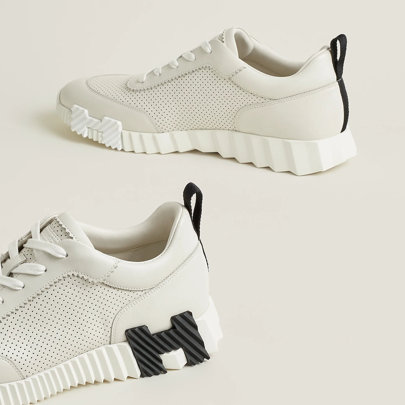 Baskets Hermès Bouncing Beige/Noir — vue 4