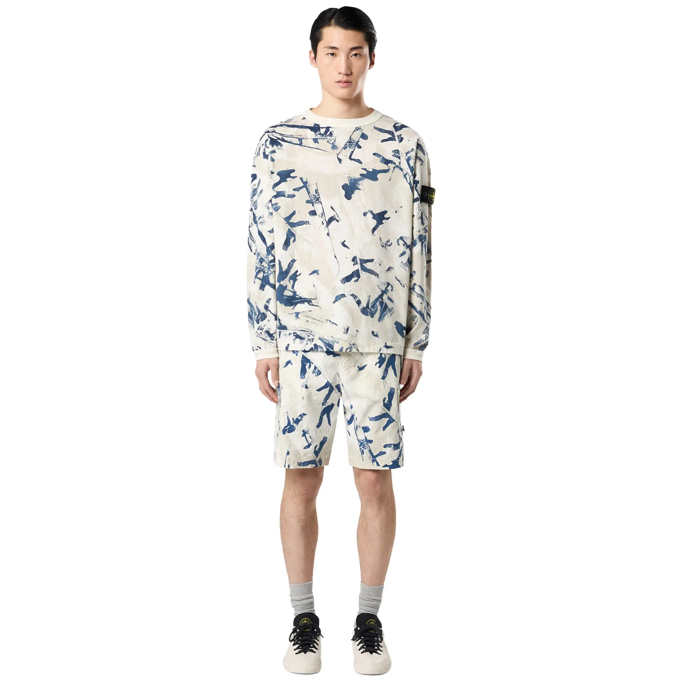 Sweat Stone Island Camouflage Textured Desert — vue 2