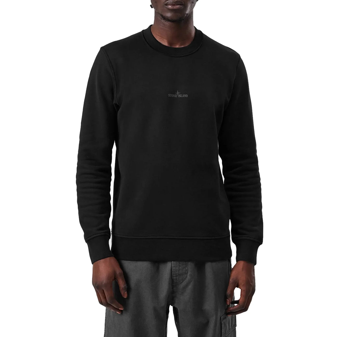 Sweat Stone Island Dial Logo Noir — vue 4