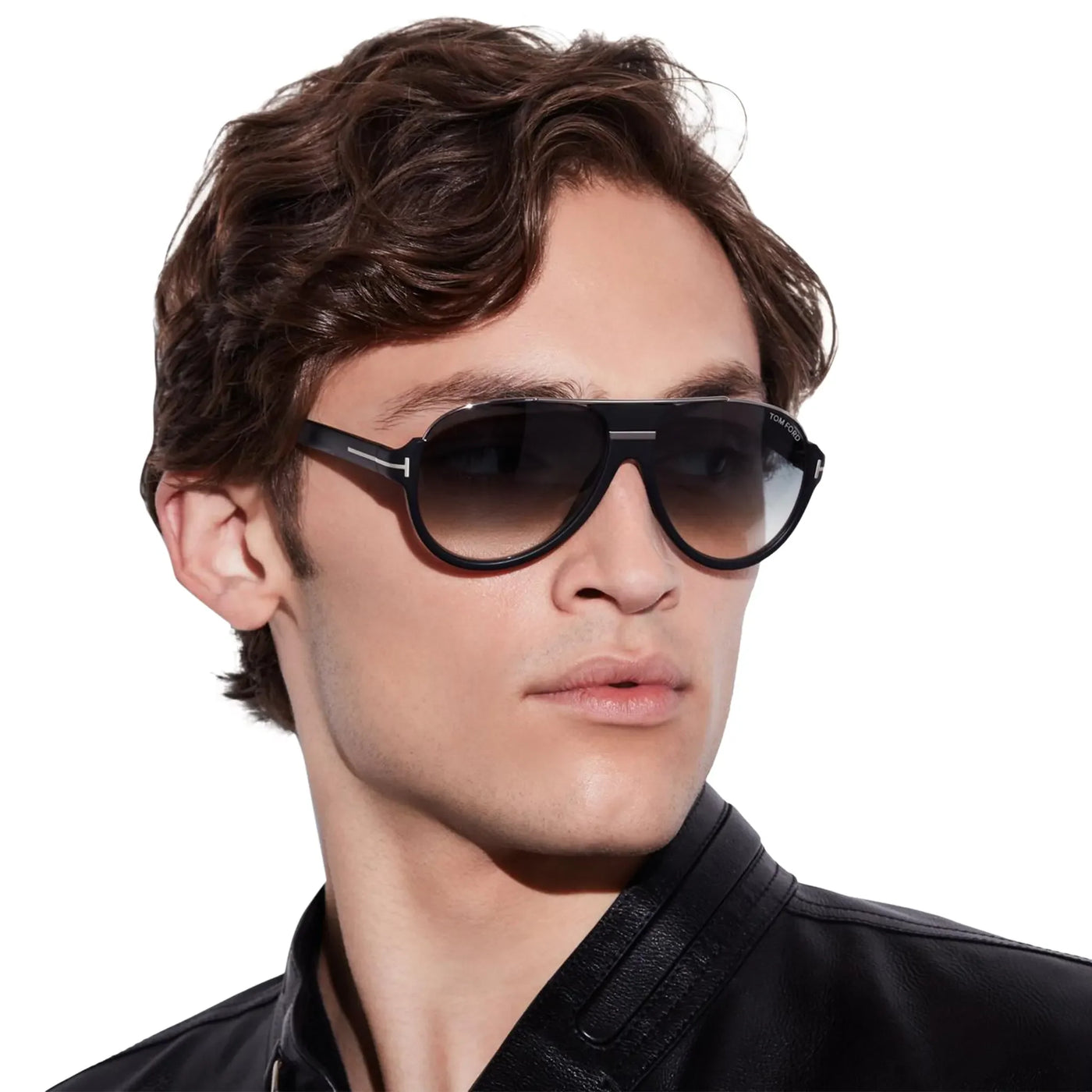Lunettes de soleil Tom Ford Dimitry Ft0334 02W 59 Noir Bleu — vue 2