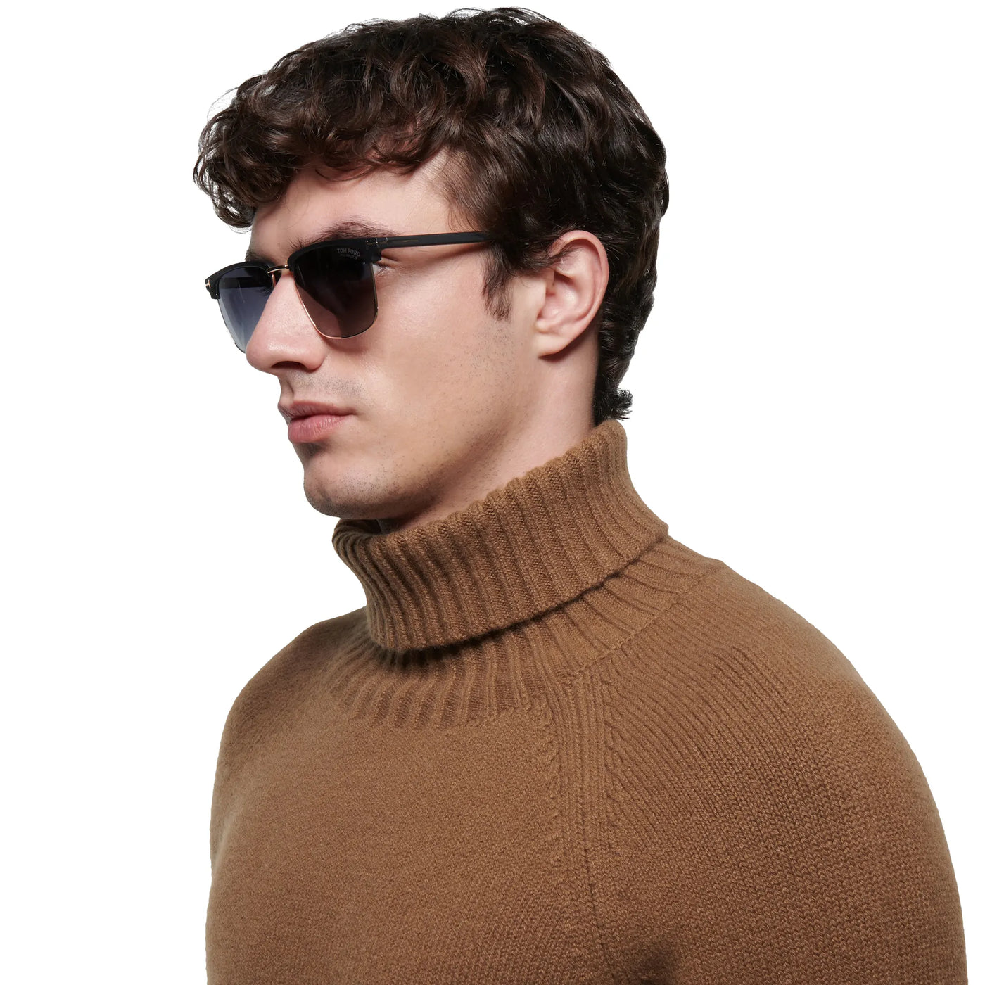 Lunettes de soleil Tom Ford Hudson-02 Ft0997-h 02D 55 Noir Polarised — vue 2