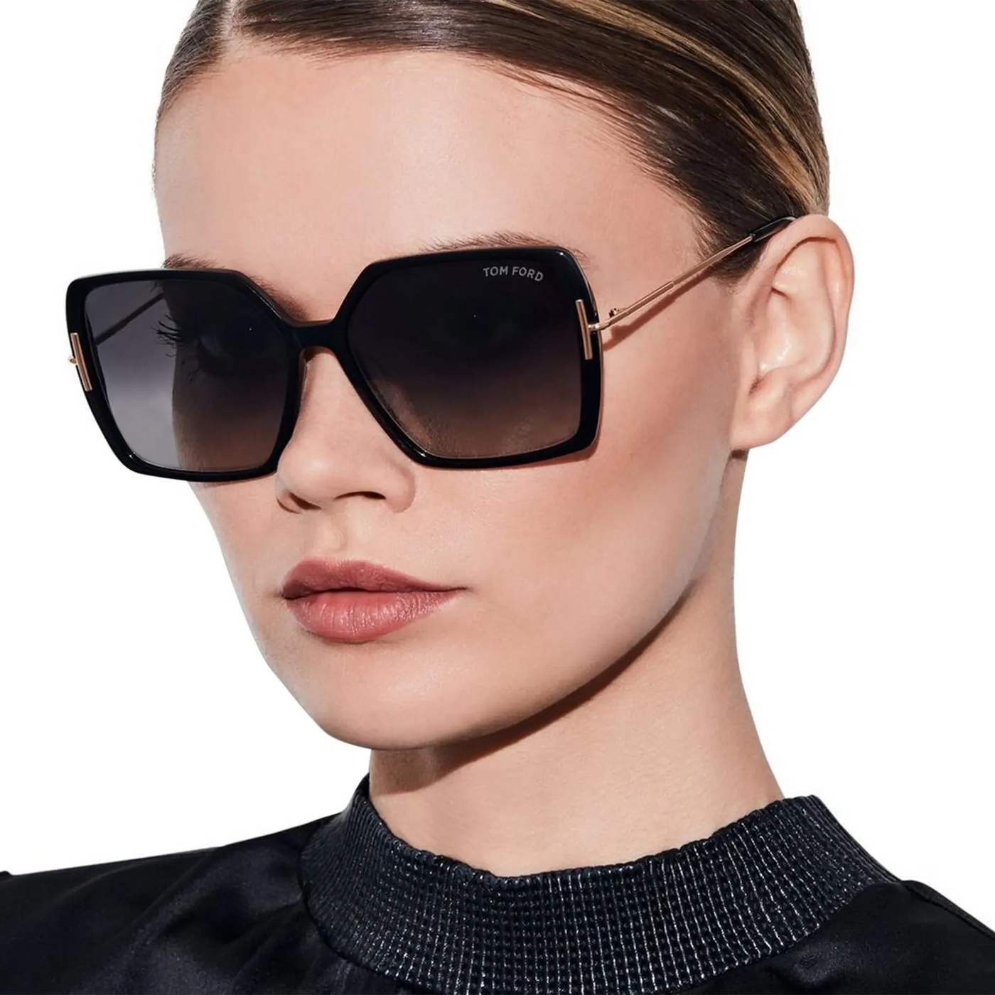 Lunettes de soleil Tom Ford Joanna Ft1039 01B 59 Noir — vue 2